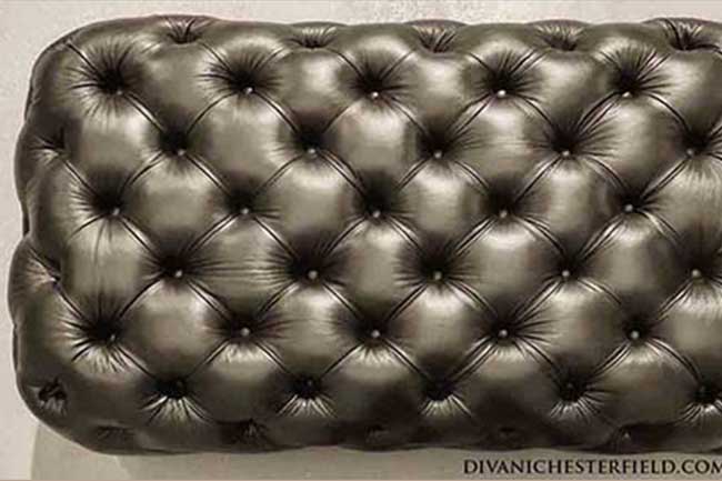 pouf poggiapiedi chesterfield originali inglesi su misura